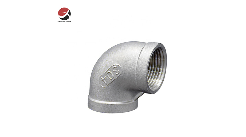 不鏽鋼(gang)鑄造90°内螺紋等(děng)徑彎頭